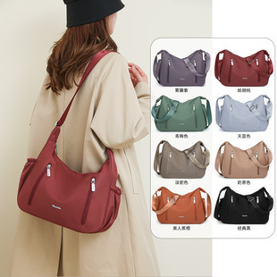 Nylon Cloth Shoulder Bag 2025 New Arrival Cloth Bag Women's Large Capacity Crossbody Bag All-Match Lightweight Casual Cross-Border Tote Bag