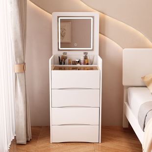 Light Luxury Dressing Table Multi-function Flip Cover Small Apartment Bedside Bucket Cabinet Integrated Makeup Table Storage Cabinet