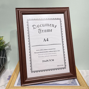Wooden A4 certificate photo frame business license frame A3 business license calligraphy and painting calligraphy 8 Open 4K photo frame wholesale
