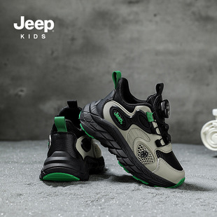 Jeep boys sneaker 2024 autumn new father shoes leather waterproof non-slip lightweight comfortable running shoes tide