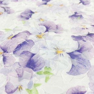 [Factory Direct Sale] Stereo Flower Printed Fabric Fashion Fairy Dress Rose Sequin Fabric Embroidered Cloth