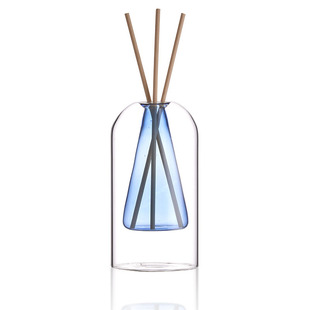 Aromatherapy Glass Bottle Light Luxury Simple Ins Style Non-print Essential Oil Bottle Aromatherapy Bottle Simple Non-fire Aromatherapy Flower Bottle
