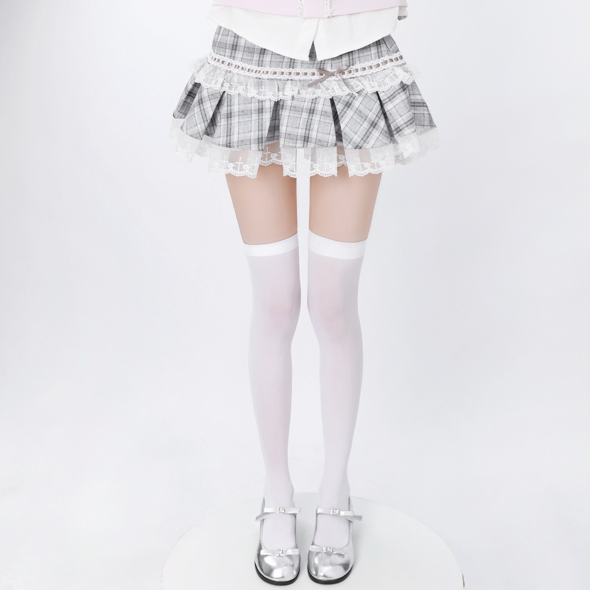 Black High-Pressure Compression Socks, Jk Velvet Cat Claw Silicone Non-Slip Over-The-Knee Socks, Non-Binding Long Thigh-High Socks for Tall Individuals