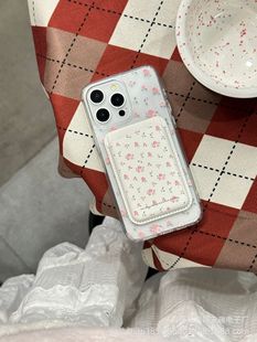 Корейский медведь подходит для iPhone15Pro держатель магнитной карты Magsafe задняя наклейка из искусственной кожи держатель карты чехол для телефона