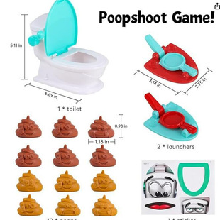 Amazon cross-border hot sale New exotic toilet game catapult poop spoof toys parent-child interactive board game