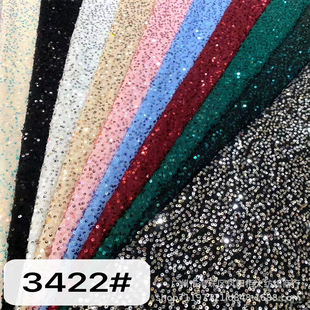in stock flower micro-elastic two-color flip sequin fabric sequin material cloth embroidered cloth toy material