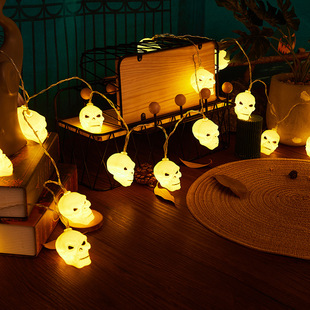 2023 new Halloween decoration string lights Ghost Festival led skeleton light string cross-border hot horror festival lights