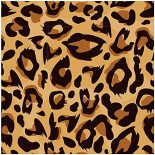 Amazon Hot Sale Leopard Party Paper Plate Paper Towel Leopard Animal Print Party Holiday Tableware Set Paper Towel Paper Cup
