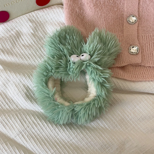 Non-metallic Hair Accessories Cute Special Hair Band for Washing Face Internet Popular Cartoon Funny Plush Headband Small Frog Hair Band