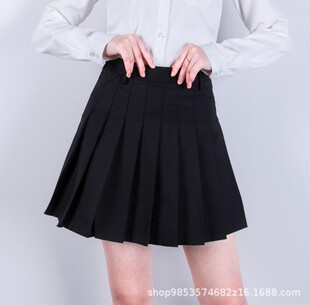 22 New Korean version of pleated skirt skirt anti-light high waist tb wind thin Hong Kong flavor academic wind a-shaped skirt