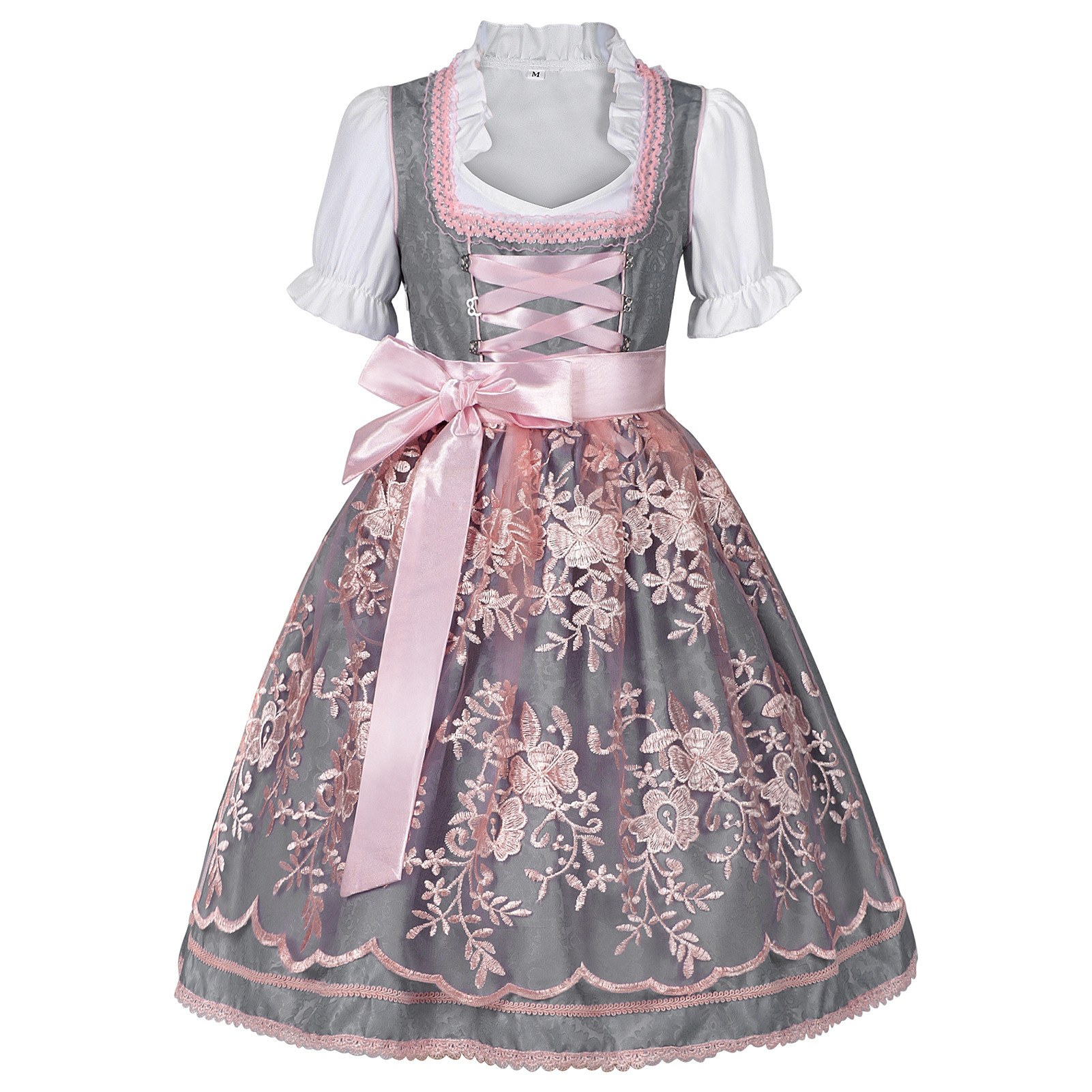 2025 New Export European and American Carnival Wear German Oktoberfest Costume Large Size Floral Skirt Cosplay Stage Table