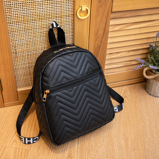 Cross-border Women's wave pattern embroidered small backpack 2023 spring and summer new personalized student Daily backpack