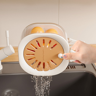 Special Large Draining Basket Household Cute Fruit Basket Telescopic Water Filter Two-in-One Thickened Dehydration Vegetable Washing Basket with Lid