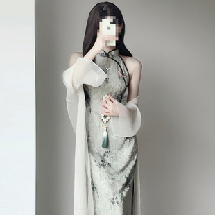 Cheongsam новый новый улучшенный молодой молодой девушки летний новый ранняя весеннее платье новый китайский стиль шейный набор из двух частей