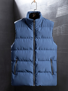 Autumn and Winter New Hand Padded Cotton Vest Foreign Trade Men's cotton and thickening Warm Vest Waistcoat Cross-border Cotton Vest