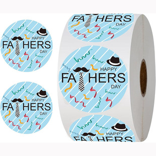 Amazon Explosive Roll Sticker Father's Day Decoration Gift Series Sticker Label