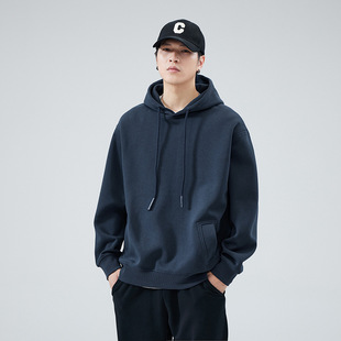 Autumn 2024 New Anti-wrinkle American Heavy Couple Turtleneck Hoodie Men's Loose Casual Solid Color Hoodie Trendy