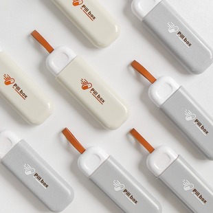 Cross-border Portable Pill Box for the Elderly Carry-on small size Pill Box Carry-on Household Pill Storage Three-compartment Sub-box