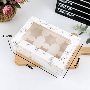 2/4/6/12 Cupcake Packaging Box Window Maffen Box Western Point Box Cupcake Box Tart Packing Box