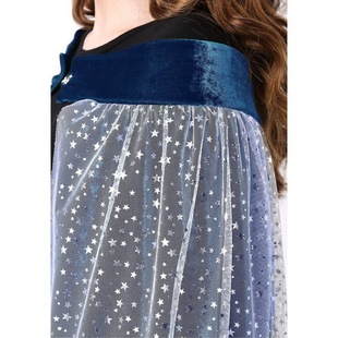 Star mesh bridal cloak medieval Princess series Halloween cloak double-layer pastoral style medium thick shawl *