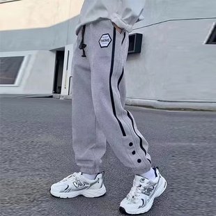 Boys' Pants Children's Loose Sweatpants Spring and Autumn 2024 New Style Boys' Large Children's Spring Casual Sports Trendy Pants