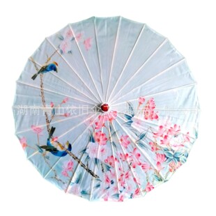 Antique Classical Craft Umbrella Travel Sunshade Decoration Tassel Petal Silk Umbrella Dance Photography Show 82cm