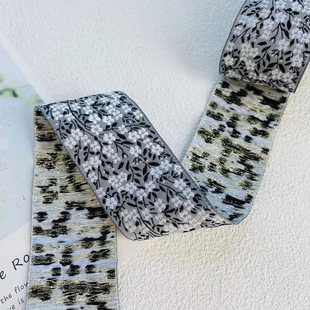 Jacquard Ribbon Ethnic Lace Small Broken Flowers light gray Chinese Style Clothing Accessories Width 2.5-5cm SH-319