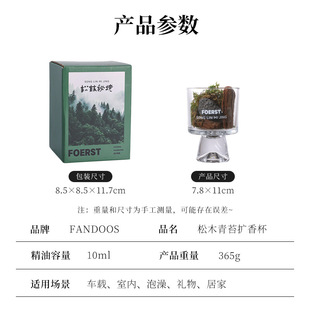 Pine Forest Secret Realm Pine Moss Fragrance Expanding Cup Mori Series Non-fire Aromatherapy Fragrance Expanding Ornaments Home Lasting Fragrance Accompanying Gift