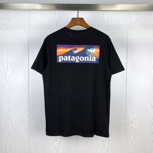 Wholesale PATAGONIA Patagonia Short Sleeve P-6 Mountain Logo Printed Pocket Couple T-Shirt