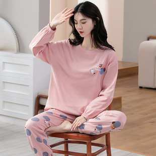 Cross-border new pajamas women's spring and autumn long sleeve net red can wear home clothes two-piece manufacturers wholesale foreign trade