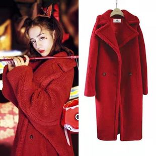 2024 autumn and winter new long thick foreign-style sheep sheared lamb wool faux fur coat women's young new