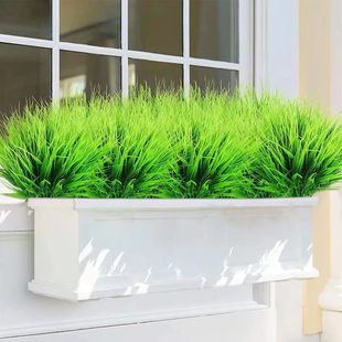 Cross-border explosions 7 fork spring grass simulation aquatic plants gardening partition wall decoration spring grass bundle factory outlet