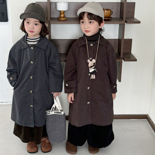 Jiaye Children Pin 2024 Детские осенние новые длинные хлопковые ветровки для мужчин и женщин