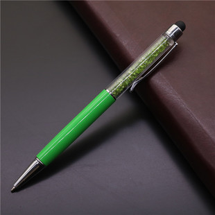 Cross-border live broadcast broken diamond touch screen pen capacitive mobile phone tablet stylus pen containing rhinestone creative multi-functional ballpoint pen
