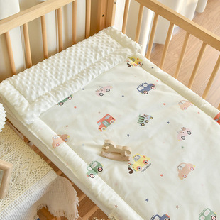 Baby's Autumn and Winter Thickened Mattress Newborn Baby Cotton Packing Bean Bed Mattress Kindergarten Children's Quilt Cushion