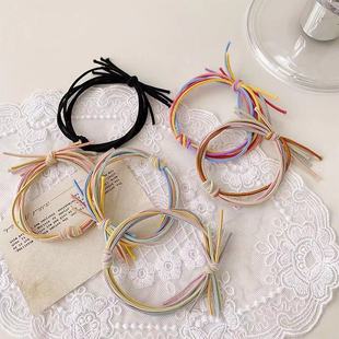 Headwear Headband 2021 New Style Hair Band Internet Popular Girl Hair Ring Korean High Elastic Hair Rope Colorful Rubber Band Hair Accessories