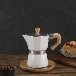 Shike Высокое качество бытовой Moka Pot итальянский стиль эспрессо горшок Простой Высококачественный деревянный зерновой ручкой офисный кофейник