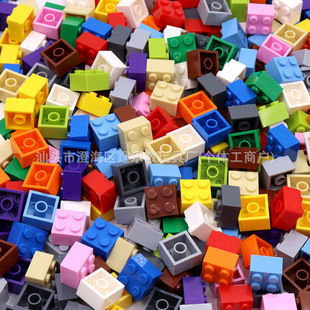Совместимость с кирпичом Lego фундамент квадрат 2x2 толстый кирпич детские игрушки с небольшими частицами строительные блоки 3003 детали