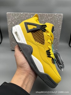 Putian Pure Original aj4 Electric Mother Sports Basketball Shoes Joe 4 Oreo Midnight Blue White Men's and Women's Shoes All-match Casual Shoes