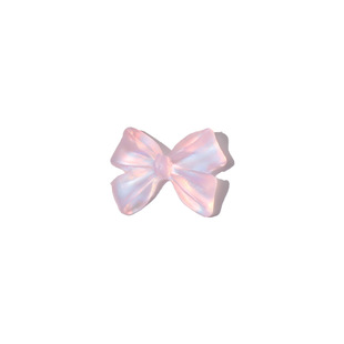 Aurora bow nail jewelry net red super fairy ribbon bow semi-transparent frosted three-dimensional nail accessories wholesale