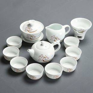 Белый фарфор креативный керамический чайный набор кунг-фу