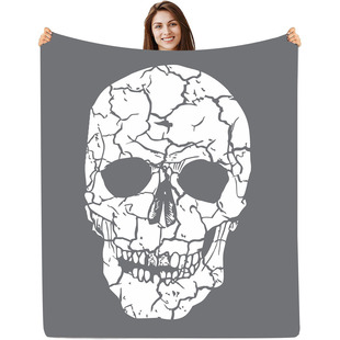 Yixin Home Digital Printed Tapestry European and American Undead Halloween Skull Decorative Cover Blanket Flannel Blanket