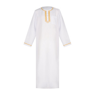 Cross Border Arab Robe Middle East Embroidery Men Muslim Clothes Halloween cosplay Party Costume