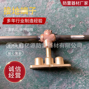 Exothermic welding discharge copper head grounding terminal lightning protection equipment grounding terminal in stock manufacturer grounding terminal
