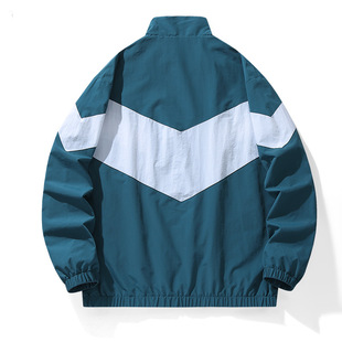 Jacket Men's Autumn Collar Jacket Men's Stitching Fashion Sports Men's Loose Fashionable Brand High-end Top Clothes