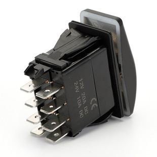 Car Yacht Waterproof Switch Left Hand Driver Power Window Switch 8 Needle Car Window Lifting Switch 12-24V
