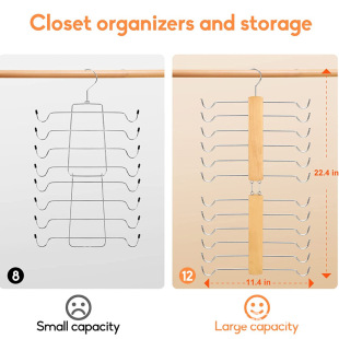 Wooden inner hanger underwear storage rack 360 degree rotating bra hanger bra storage rack factory direct supply