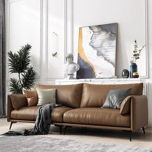 Office Sofa Leather Simple Business Reception Room Reception Area Leisure Office Sofa Coffee Table Combination Three-Person