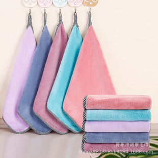 Factory wholesale edging 3030 thickened square towel kitchen furniture cloth absorbent quick drying cleaning housekeeping cleaning
