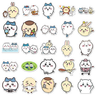 101 chiikawa Graffiti Stickers Cartoon Lovable Giika Wow Decorative Water Cup Phone Shell DIY Stickers